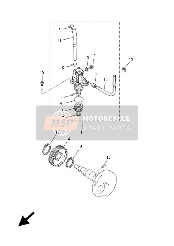 Yamaha CW50L BWS 2006 Oil Pump for a 2006 Yamaha CW50L BWS